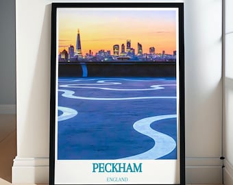 Peckham Rye Park Poster - Framed Bold Tendencies Poster - Peckham Canvas Print - Peckham Wall Art - Bold Tendencies Art - Peckham Framed