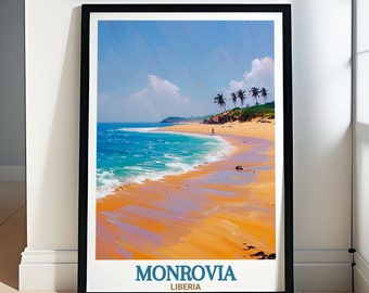 Monrovia Art - Elwa Beach Art - Monrovia Poster - Elwa Beach Poster - Monrovia Wall Art - Monrovia Print - Monrovia Travel Art