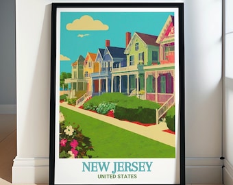 New Jersey Wall Art - Framed Cape May Print - New Jersey Canvas Print - New Jersey Poster - New Jersey Travel Poster & Souvenir