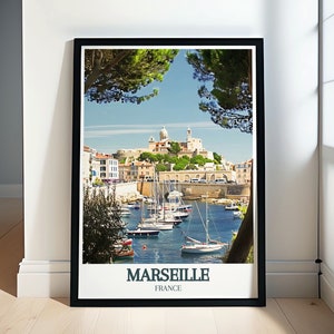 Marseille Poster - La Corniche Print - Pont de la Fausse Monnaie Artwork - French Coastal Art - Scenic France Poster