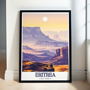 Eritrea Poster - Eritrean Highlands Art - Great Rift Valley Art - Eritrea Wall Art -  Eritrea Framed Poster - Eritrea Canvas Print