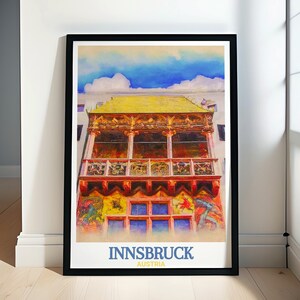 ** Reiseposter innsbruck - Goldenes Dachl - **Innsbruck Kunstdrucke** -**