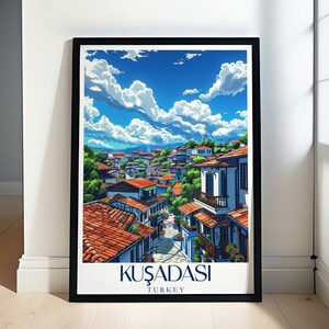 Kusadasi Travel Poster - Kuşadası and Şirince Prints - Turkey Travel Gifts and Decor - Şirince Travel Prints for Your Home