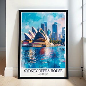 Sydney Opera House Travel Print - Sydney Harbour Bridge Art - Sydney Harbour Bridge Print - Sydney Harbour Bridge Art