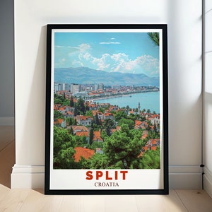 Split Art Collection - Croatia Wall Art - Marjan Hill Poster - Split Travel Print - Croatia Travel Print -Split Wall Decor
