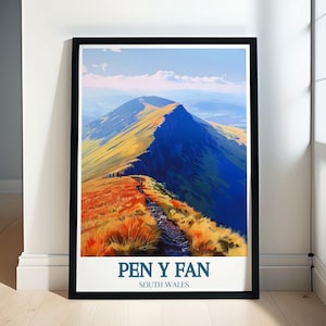 Pen Y Fan Poster - Brecon Beacons Art -  Brecon Beacons Print -  Pen Y Fan Print - Wales Poster