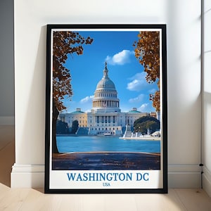 Washington DC-cadeaus - Posters Capitool van de Verenigde Staten - Washington DC kunstafdrukken Washington DC reisafdrukken en posters