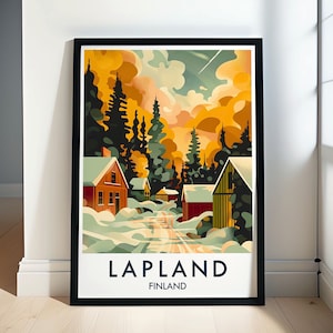 Lapland Print - Santa Claus Town Poster - Santa Claus Town Print - Lapland Framed print - Lapland Canvas Print - Lapland Poster