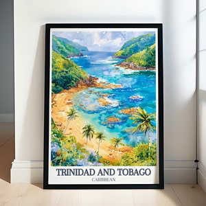 Trinidad and Tobago Travel Print - Maracas Bay and Nylon Pool Travel Art - Maracas Bay and Nylon Pool Print - Maracas Bay, Nylon Pool Poster