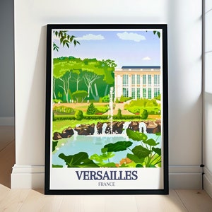 Versailles Travel Poster -  Grand Trianon Estate of Versailles Art Prints - Grand Trianon Versailles Wall Art - Versailles Decor