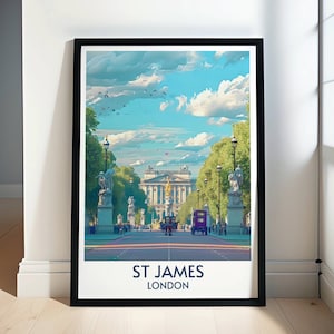 St James Park Art  Buckingham Palace Print - Royal London at Its Best - Hyde Park London Print