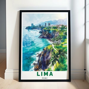 Lima Wall Art - Miraflores Cliffs Poster - Lima Framed Print - Lima Canvas Print - Miraflores Cliffs Wall Art - Miraflores Cliffs Decor