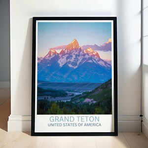Grand Teton National Park Decor Bringen Sie die Natur nach innen - Grand Teton Reiseposter
