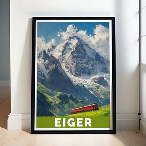 Impression Eiger - Art Eiger - Art Eiger Nordwand - Art Face Nord de l&#39;Eiger - Poster Eiger - Poster Eiger Nordwand - Poster Face Nord de l&#39;Eiger