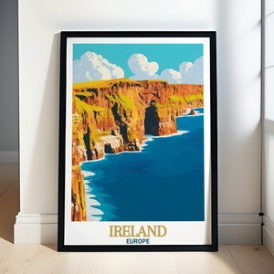 Irland Reisedrucke - Cliffs of Moher Poster - Cliffs of Moher Kunst - Irland City Art - Irland Dekor - Irland Geschenke