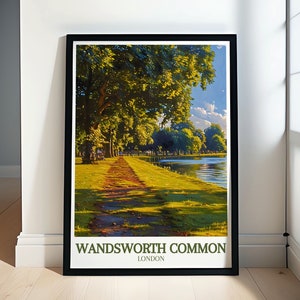 London Prints of Wandsworth Park  - Wandsworth Common Art  - Framed Prints and Wandsworth Posters - Wandsworth Windmill and Pond Prints