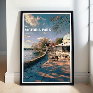 Victoria Park and Hackney Art Collection - East London&#39;s Vibrant Culture Through Art Prints - Beauty of East London Captured in Art Prints