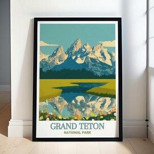 Grand Teton National Park Wall Art - Grand Teton Wall Art - Grand Teton Poster for Wyoming Travel Art - Grand Teton Print
