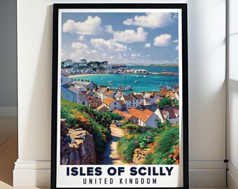 Isles of Scilly Art - Hugh Town Poster - Isles of Scilly Canvas - Hugh Town Wall Art - Isles of Scilly Framed Poster - Hugh Town Framed Art