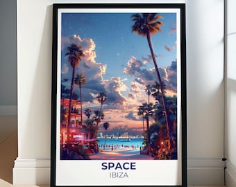 Space Nightclub Poster- Space Ibiza Poster - Space Nightclub Art - Club Space Art - Space Bar Ibiza - Space Ibiza Decor - Space Ibiza Print