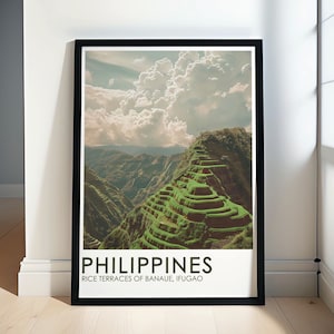 Filipiny Plakat podróżniczy - Banaue Ifugao Decor - Tarasy ryżowe Banaue Ifugao Prezenty - Tarasy ryżowe Banaue Ifugao Sztuka