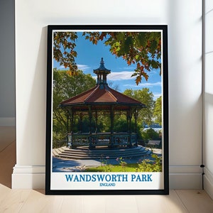 Wandsworth Common Vintage Print and Scenic South London Poster - Retro Wandsworth Park Art Collection