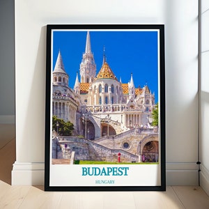 Budapest Colorful Poster Print - Iconic Buda-Castle Art - Discover Cultural Beauty with Budapest Wall Decor and Buda-Castle Gifts