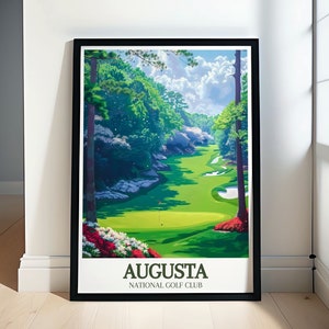 Augusta Art Prints  - Golf Poster Gifts - Magnolia Lane and Amen Corner Golf Prints  - Augusta Wall Art