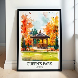 Queen&#39;s Park Print - Queen&#39;s Park Bandstand Art -Queen&#39;s Park Poster - Queen&#39;s Park Art - Queen&#39;s Park Souvenir - Queen&#39;s Park Wall Art