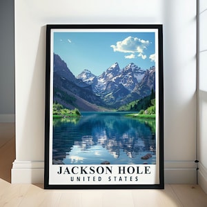 Jackson Hole Art Collection - Grand Teton National Park Poster - Malerische Bergdrucke - Teton Reihe Kunstdruck - Wyomings natürliche Schönheit