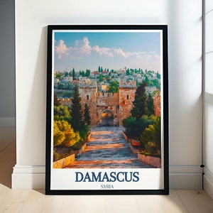 Damascus Travel Poster - Bab al-Amara Art - Stunning Historical Landscape Print - Syria Travel Decor - Damascus Gift