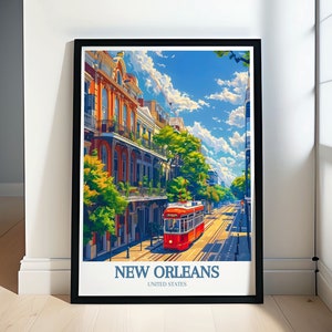 New Orleans Landmark Art - Poster della mappa di Jackson Square e Bourbon Street - Stampa fotografica di Jackson Square e Bourbon Street