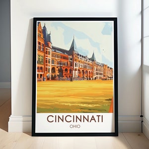 Cincinnati Art Poster - Cincinnati Music Hall Decor - Ohio Wall Art - Cincinnati Gift - Cincinnati Travel Poster