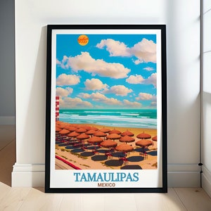 Tamaulipas Print -Playa Miramar Art -Tamaulipas Decor -Playa Miramar Wall Art - Tamaulipas TravelArt -Tamaulipas Poster -Tamaulipas Wall Art