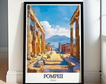 Pompeii Wall Art - Mount Vesuvius Poster - Prints of the Scavi di Pompei and Mount Vesuvius -  Forum of Pompeii  Poster - Italian Wall Art
