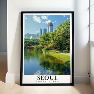 Seoul Travel Print -  Seoul Forest Travel Poster -  South Korea Wall Art and Decor - Seoul Forest Print
