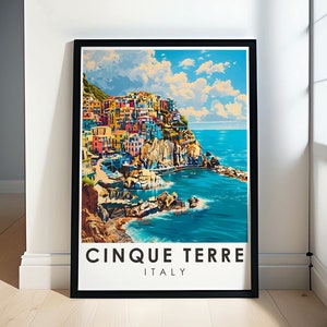 Cinque Terre Travel Art - Manarola Poster - Enchanting Italy Wall Art - Vibrant Manarola Views Artwork