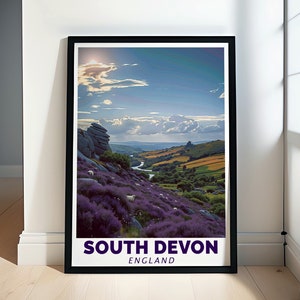 Art du sud du Devon - affiches du parc national du Dartmoor - art du sud du Devon et déco parc national du Dartmoor - estampes du sud du Devon