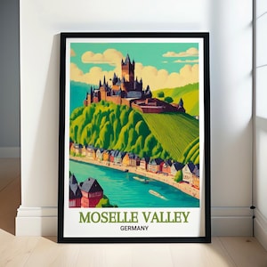 Moselle Valley Print - Cochem Castle Print - Cochem Castle Poster - Moselle Valley Framed - Moselle Valley Canvas - Moselle Valley Wall Art