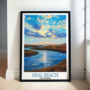 Seal Beach Travel Poster - Seal Beach National Wildlife Refuge Art -Seal Beach California Posters -Seal Beach National Wildlife Refuge Décor
