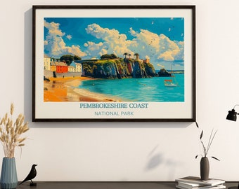 Pembrokeshire Travel Print Pembrokeshire Coast Pembrokeshire Print Pembrokeshire Art Landscape National Park Pembrokeshire Housewarming Gift