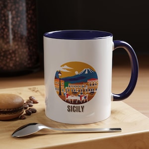 Sizilien Becher - Sizilien Kaffeebecher - Sizilien Italien Becher - Sizilianische Kunstbecher - Sizilien Souvenir - Sizilien Geschenkbecher - Sizilien Italien Kaffeebecher