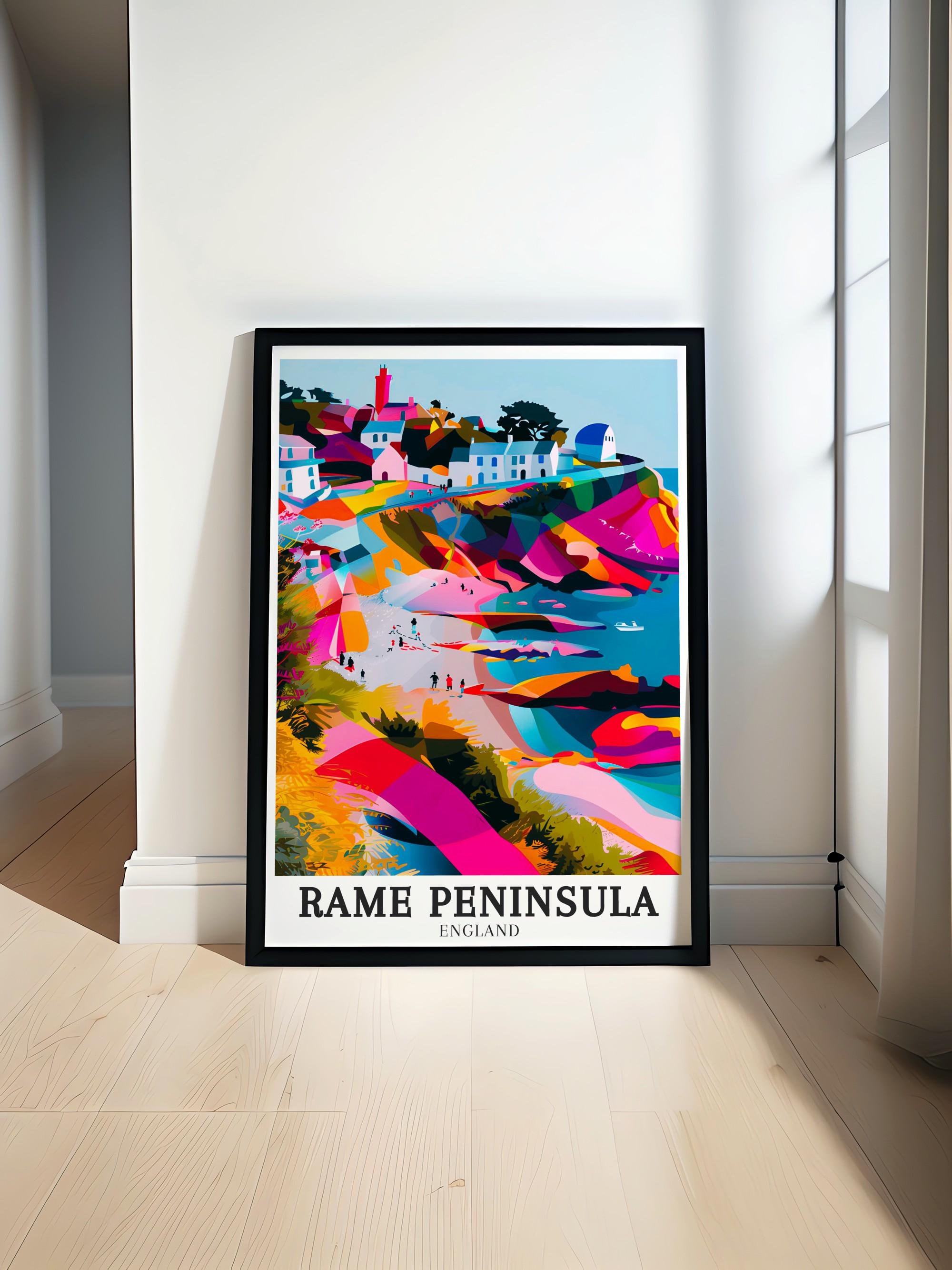 Visit Rame Poster Rame Peninsula Poster - Cawsand Beach Print - Kingsand Print- Rame ...
