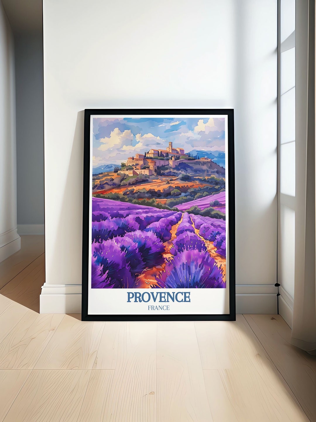 Provence Wall Art - Gordes Village and Vaucluse Hill Print - Provence ...