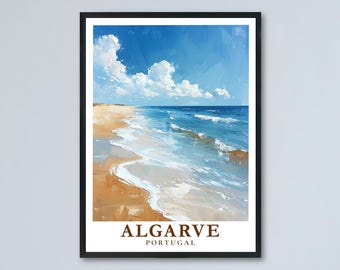 Algarve Poster Portugal Print Canvas Framed Beach Wall Art Ocean Seascape Gift
