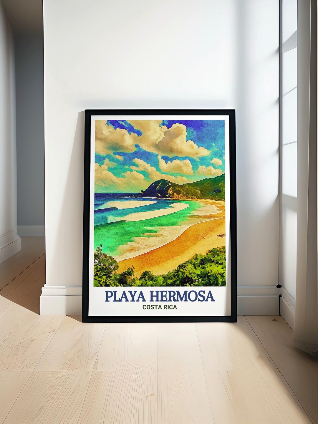 Playa Hermosa Travel Poster - Playa Hermosa Beach Art Print - Playa ...