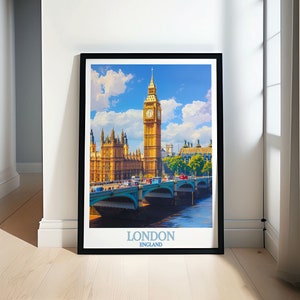 London Framed Print - Big Ben and Houses of Parliament Print - London Poster - London Canvas Print - London Wall Art - London Gifts