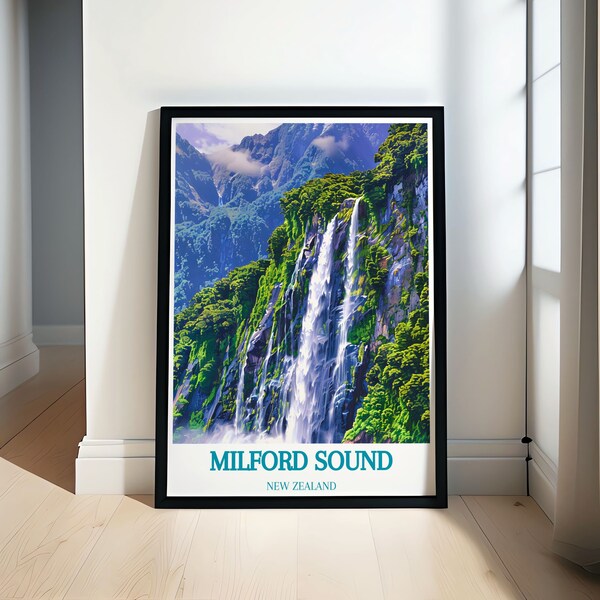 Milford Sound and Lake Te Anau Prints - Stirling Falls Art and Decor - A Fiordland National Park Masterpiece