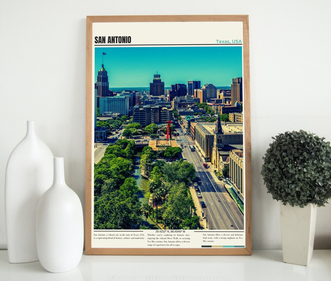 San Antonio Travel Poster, San Antonio Print, San Antonio Wall Art, San Antonio Photo, San ...