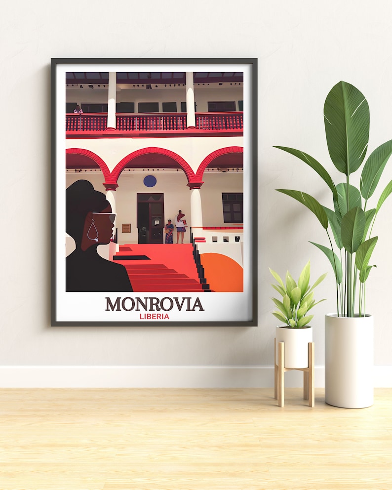 Monrovia Poster - Framed Liberian National Museum Print - Monrovia Wall ...